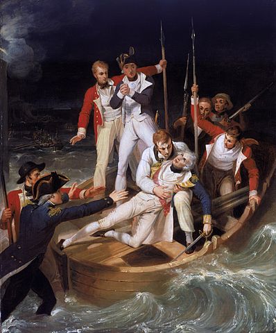 Picture af maleri af Lord Nelson mister sin arm